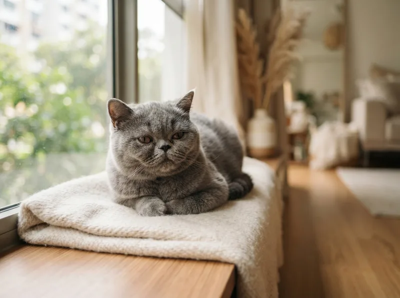 A Exotic Shorthair cat
