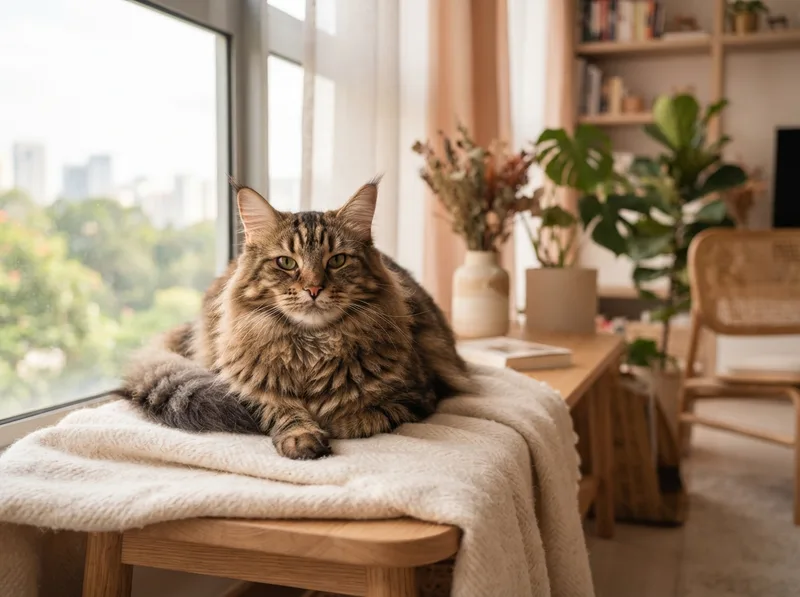 A Norwegian Forest Cat cat