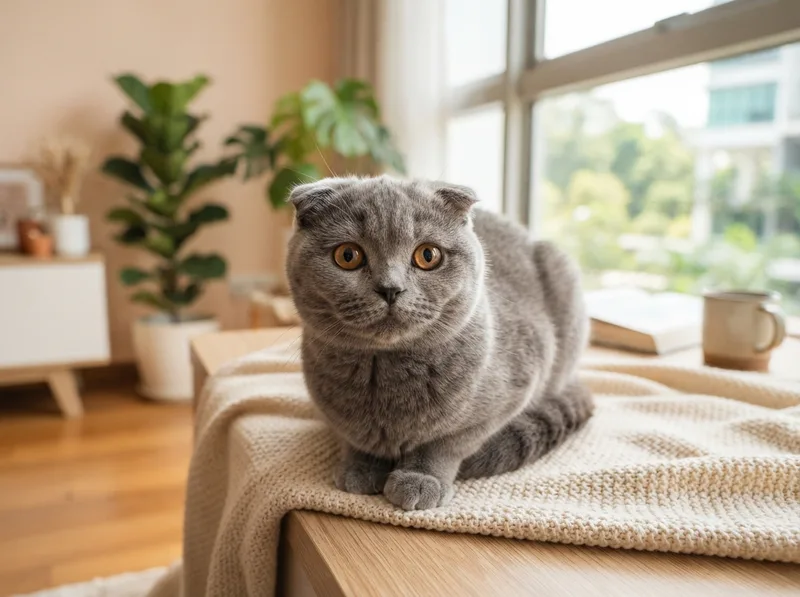 A Scottish Fold cat